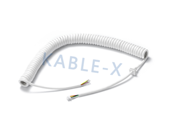 Anti-burglar spring cable for display